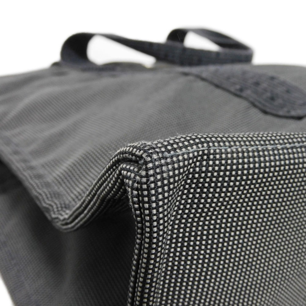 HERMES Tote Bag Nylon canvas (polyamide x polyester) Dark gray H Mark Nylon Canvas Shoulder Bag Serie button Her Line Tote GM unisex(Unisex)  d