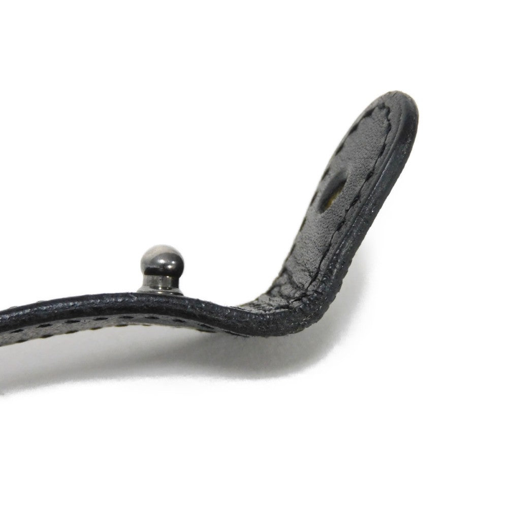HERMES bracelet 925 black S African Saharan Ethnic Hand Carved Box Calf native Turreg unisex(Unisex)  d