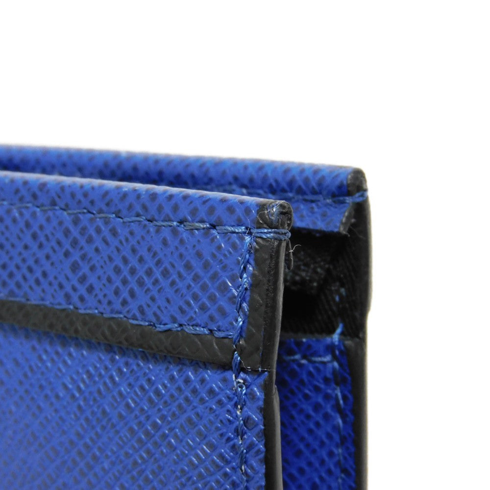 LOUIS VUITTON Clutch bag M30575  Taiga leather (stamped) cobalt LV logo embossed blue business bag Taiga Pochette Voyage MM mens  d