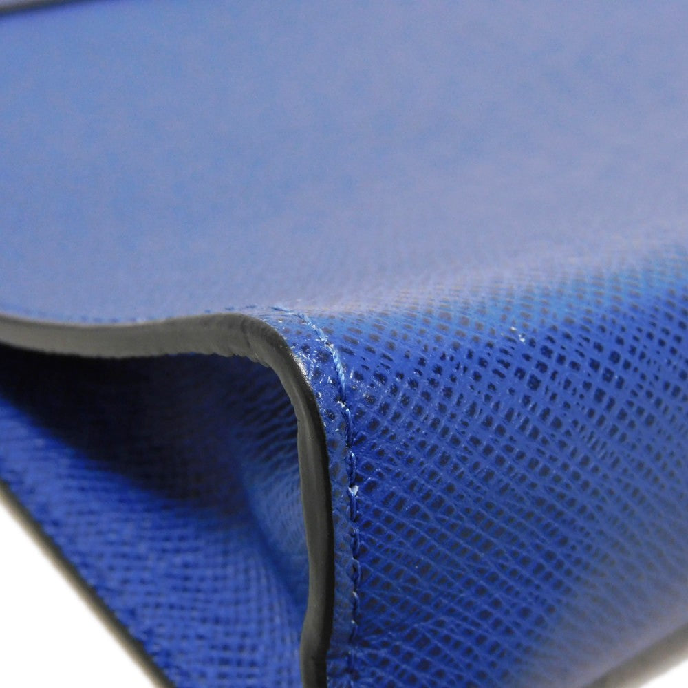 LOUIS VUITTON Clutch bag M30575  Taiga leather (stamped) cobalt LV logo embossed blue business bag Taiga Pochette Voyage MM mens  d