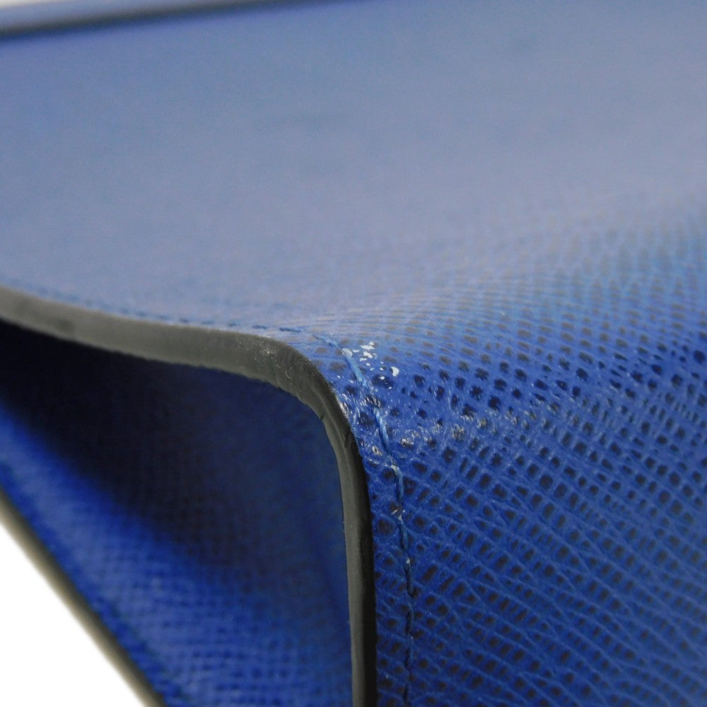LOUIS VUITTON Clutch bag M30575  Taiga leather (stamped) cobalt LV logo embossed blue business bag Taiga Pochette Voyage MM mens  d