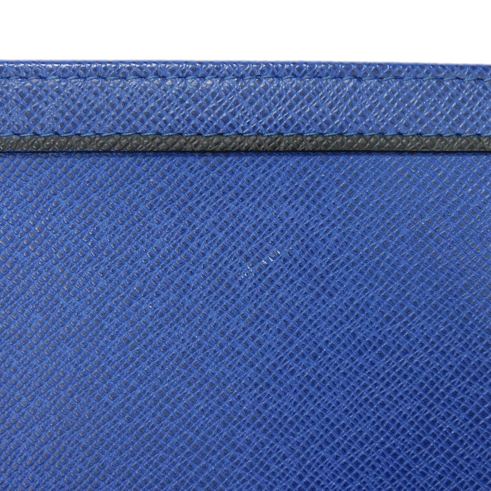 LOUIS VUITTON Clutch bag M30575  Taiga leather (stamped) cobalt LV logo embossed blue business bag Taiga Pochette Voyage MM mens  d