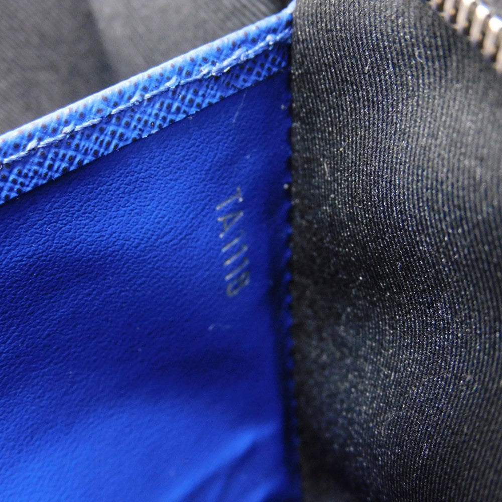 LOUIS VUITTON Clutch bag M30575  Taiga leather (stamped) cobalt LV logo embossed blue business bag Taiga Pochette Voyage MM mens  d