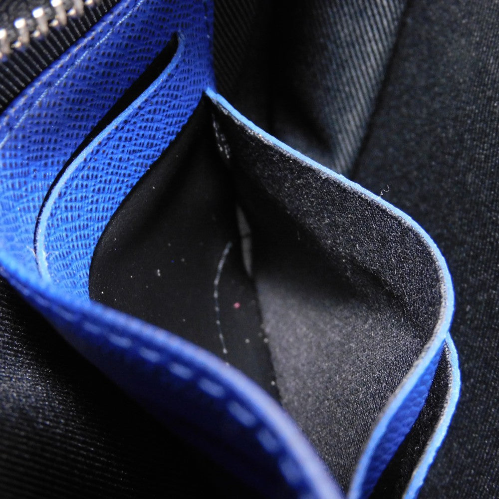 LOUIS VUITTON Clutch bag M30575  Taiga leather (stamped) cobalt LV logo embossed blue business bag Taiga Pochette Voyage MM mens  d