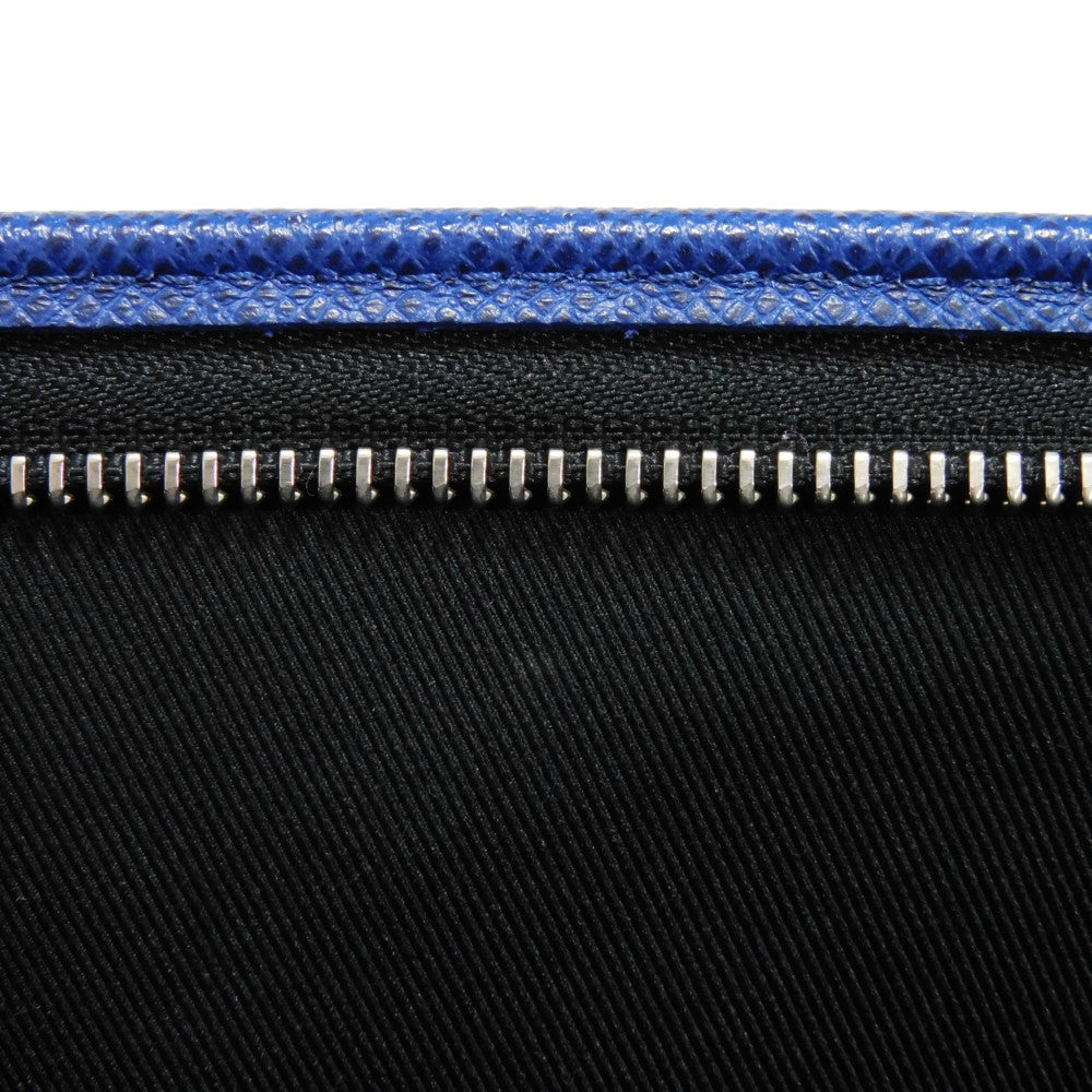 LOUIS VUITTON Clutch bag M30575  Taiga leather (stamped) cobalt LV logo embossed blue business bag Taiga Pochette Voyage MM mens  d