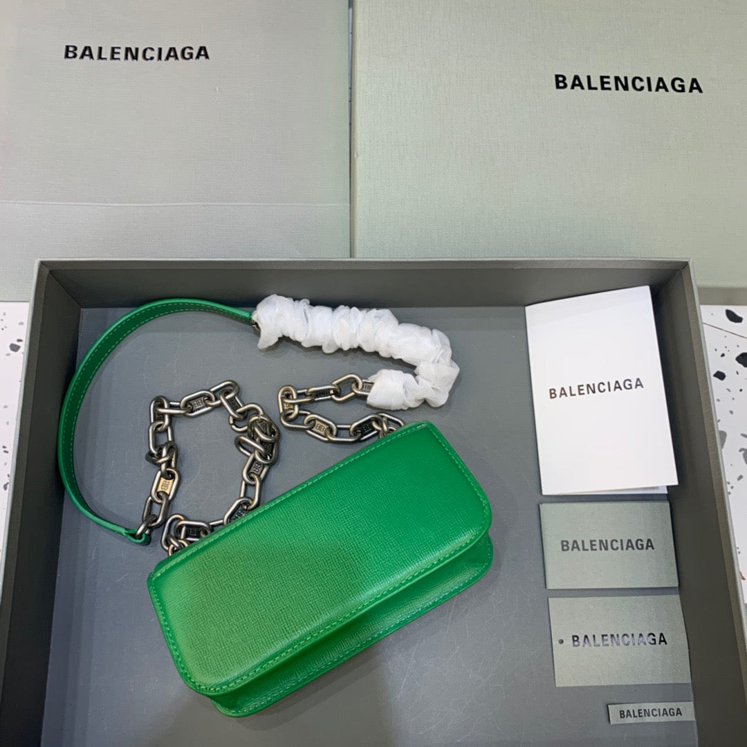 Top Quality Gossip Small On Chain Shoulder Bag Green, For Women,  Bags 7.4in/19cm