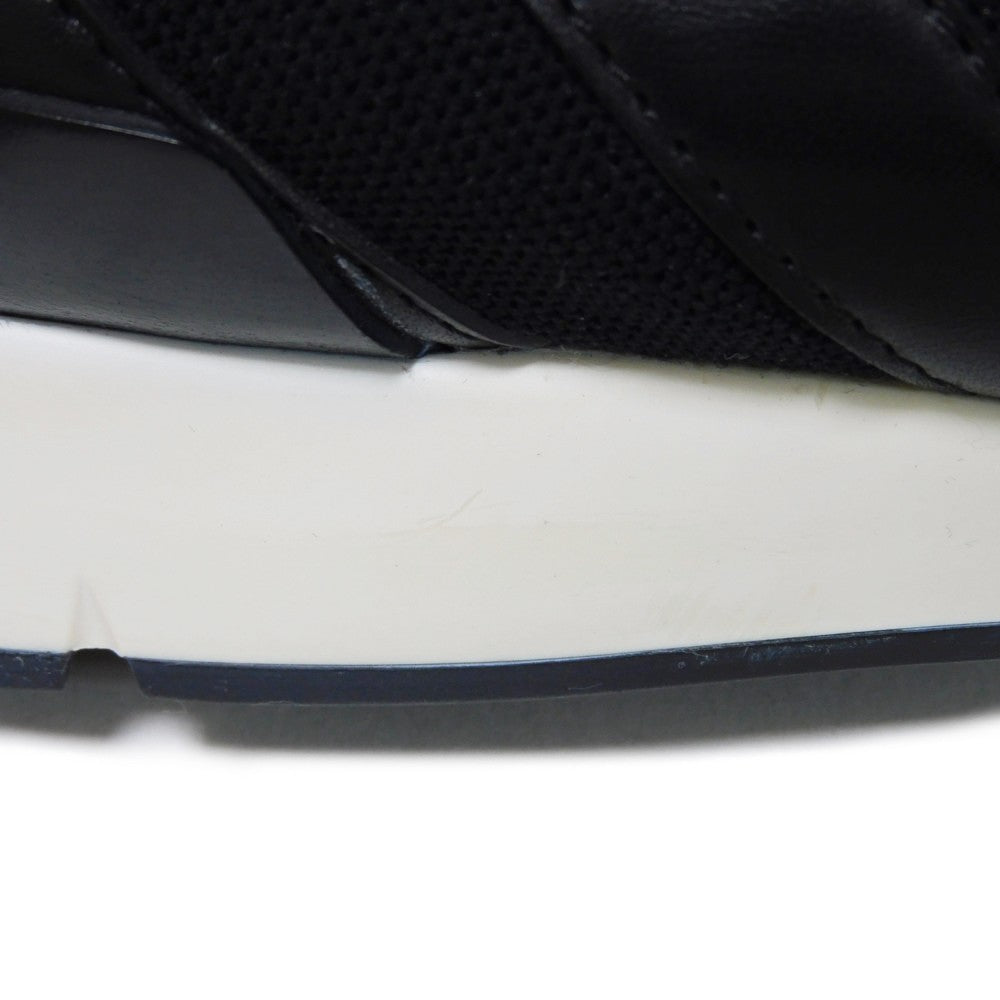 HERMES sneakers 182392Z fabric black 41 1/2 H Mark Knit Socks Calfskin 10.4" Logo embossing Tokyo Cross Trainer mens  d