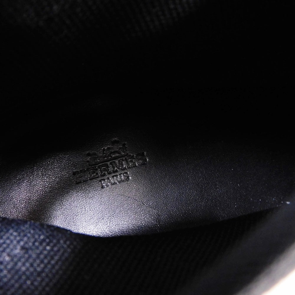 HERMES sneakers 182392Z fabric black 41 1/2 H Mark Knit Socks Calfskin 10.4" Logo embossing Tokyo Cross Trainer mens  d