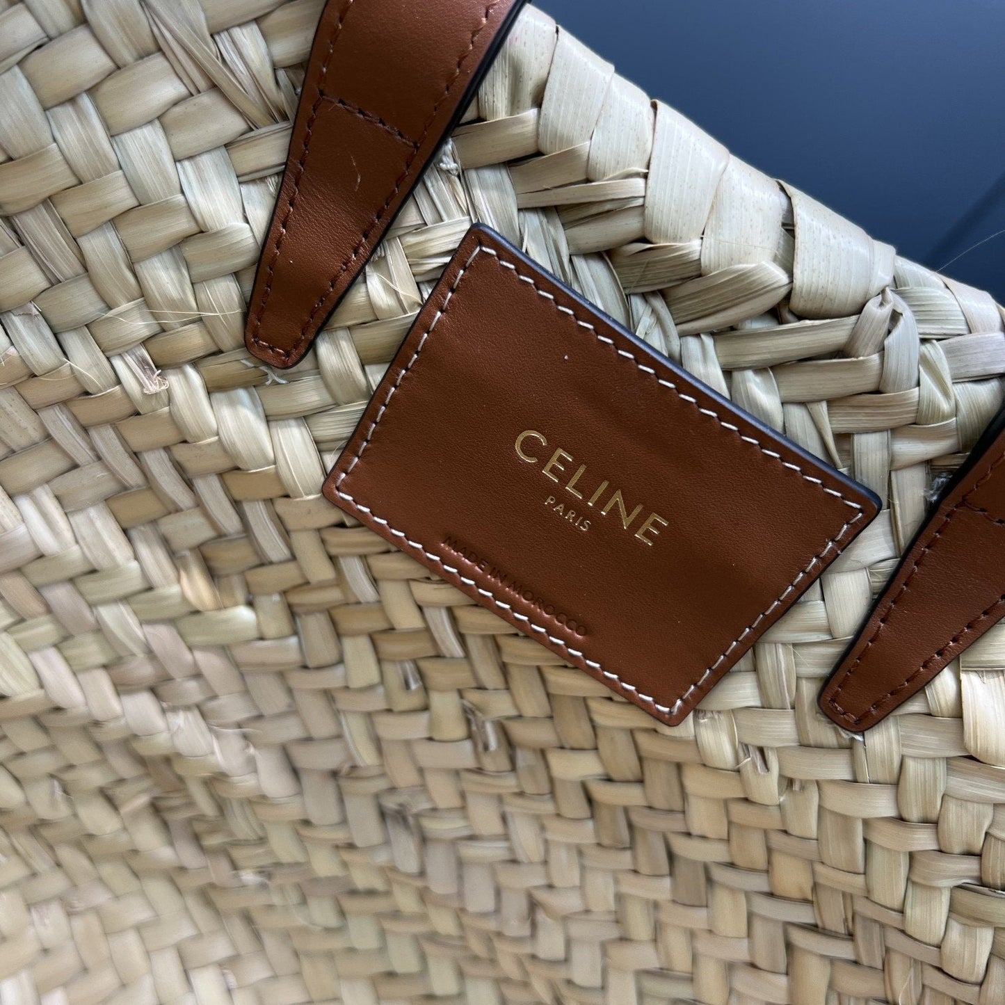 Top Quality Teen Triomphe Top Quality Classic Panier In Palm Leaves With Heart Patch Brown For Women 10in/25cm 194002DUI.04LU 