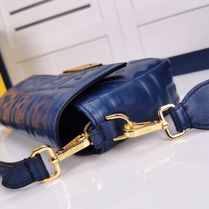 Top QualityTop Quality Baguette Chain Midi Medium Dark Blue Bag For Woman 26cm/10in