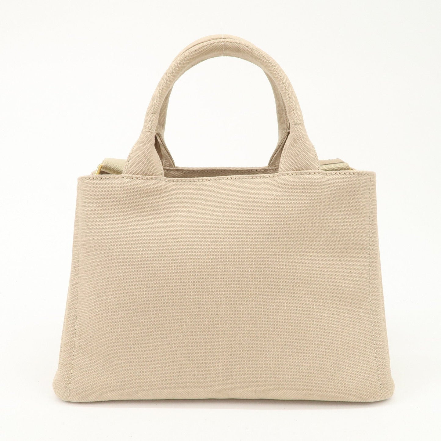 PRADA Hibiscus Canapa Mini Canvas Leather 2Way Bag Beige 1BG439  d