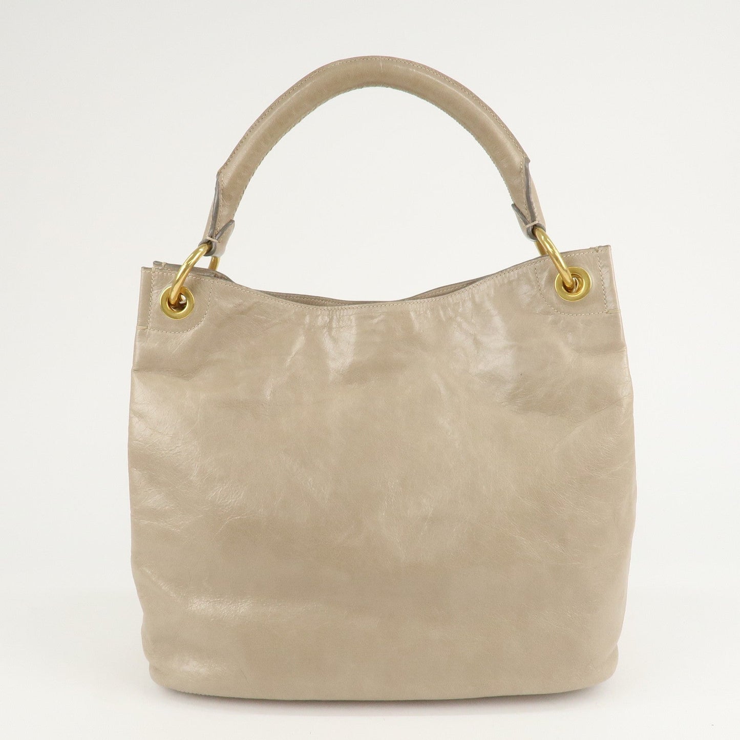 PRADA Leatehr Shoulder Bag Hand Bag Beige  d