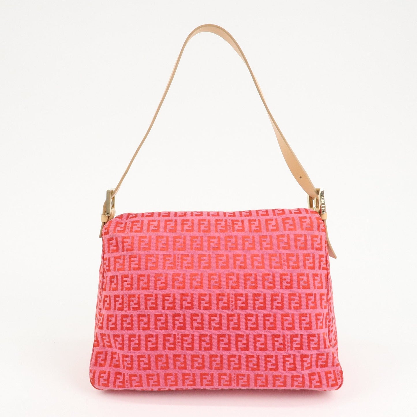 FENDI Mamma Baguette Zucchino Canvas Leather  Shoulder Bag 8BR001  d