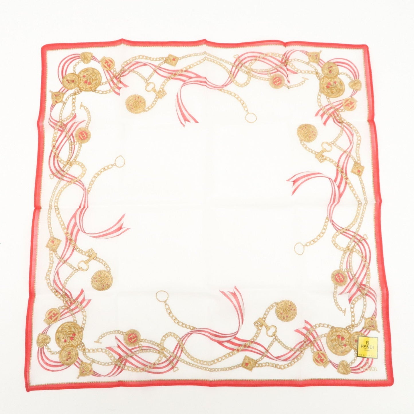 FENDI Set of 5 Cotton 100% Handkerchief Scarf  d