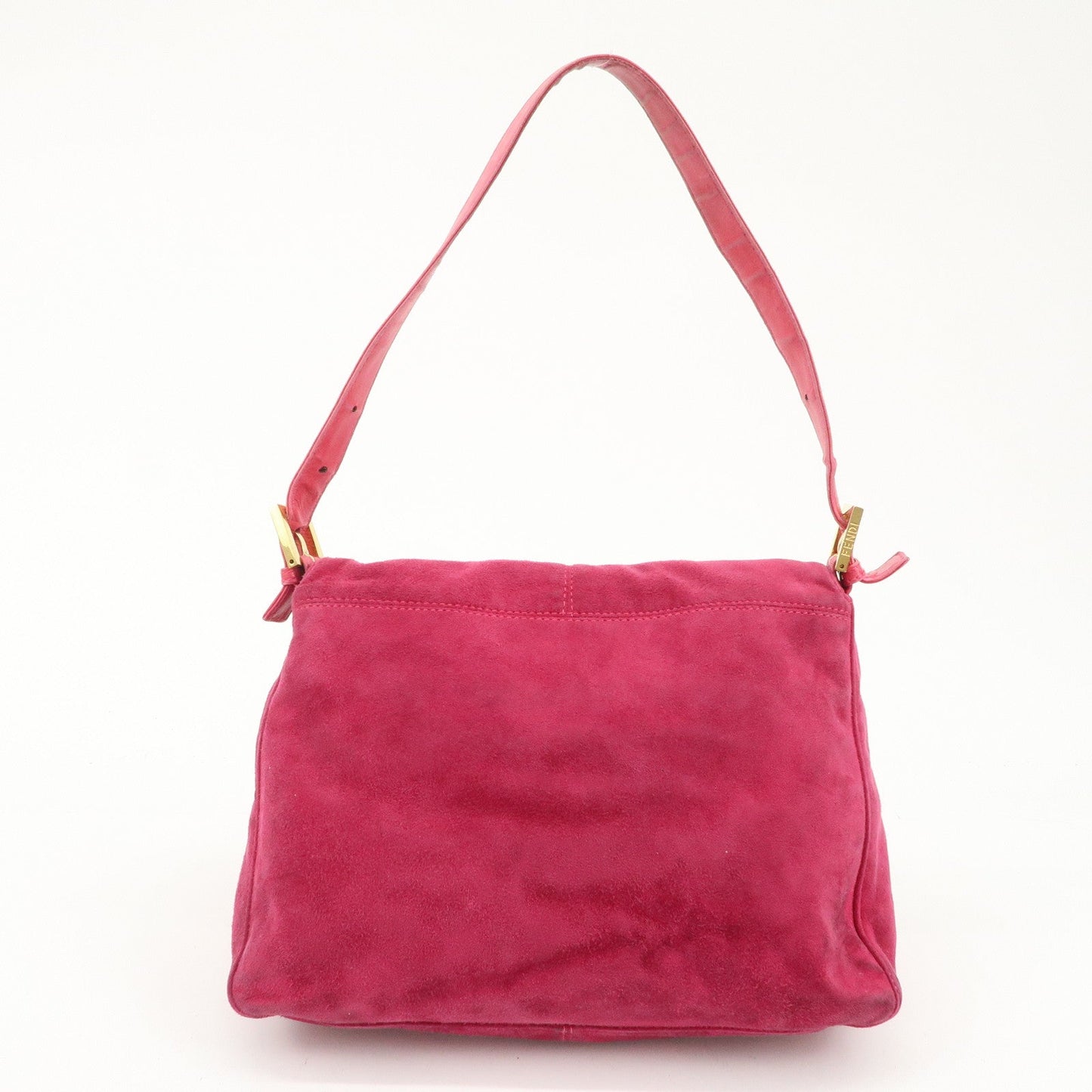 FENDI Mamma Baguette Suede Leather Shoulder Bag 26325  d