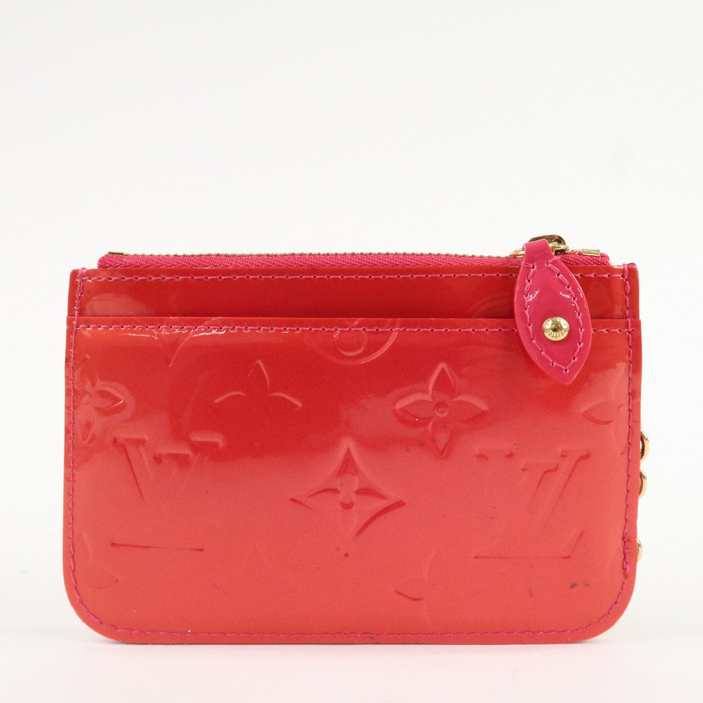 Louis Vuitton Vernis Pochette Cles Coin Case NM Rose Pop M93637  d