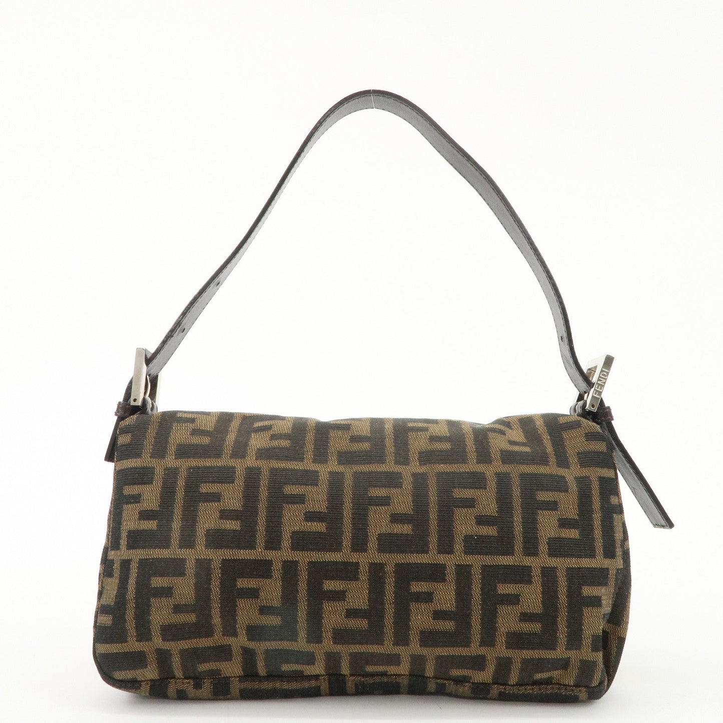 FENDI Mamma Baguette Canvas Shoulder Bag Hand Bag Brown 26424  d