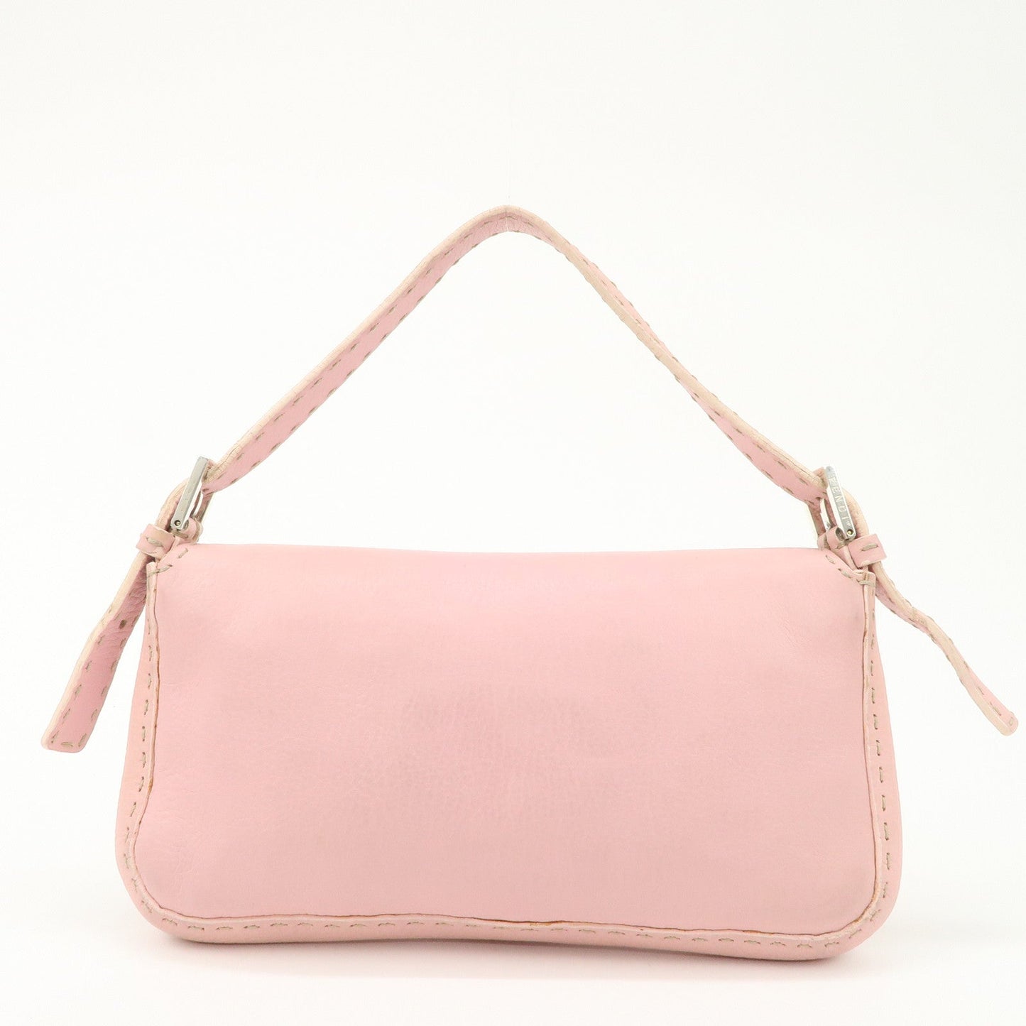 FENDI Selleria Mamma Baguette Leather Shoulder Bag Pink 8BR101  d