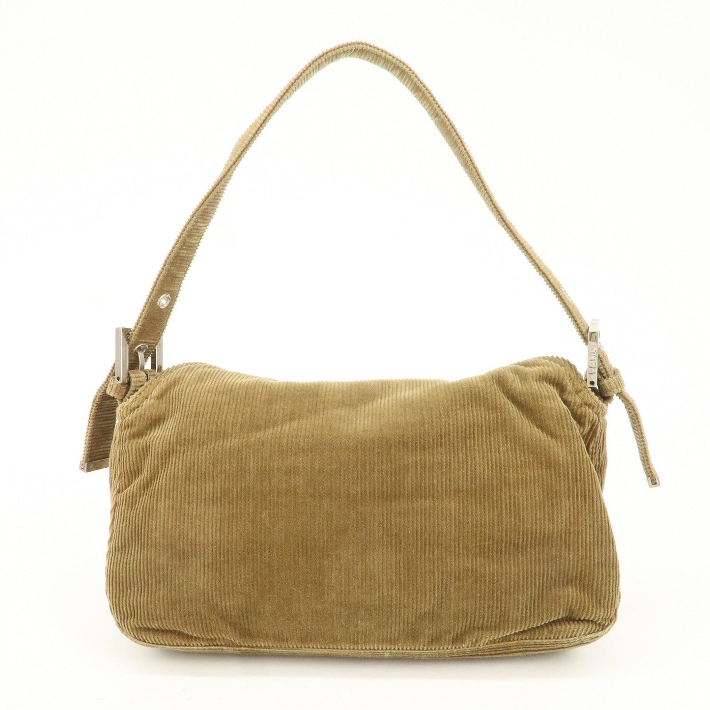 FENDI Mamma Baguette Corduroy Shoulder Bag Khaki 26725  d
