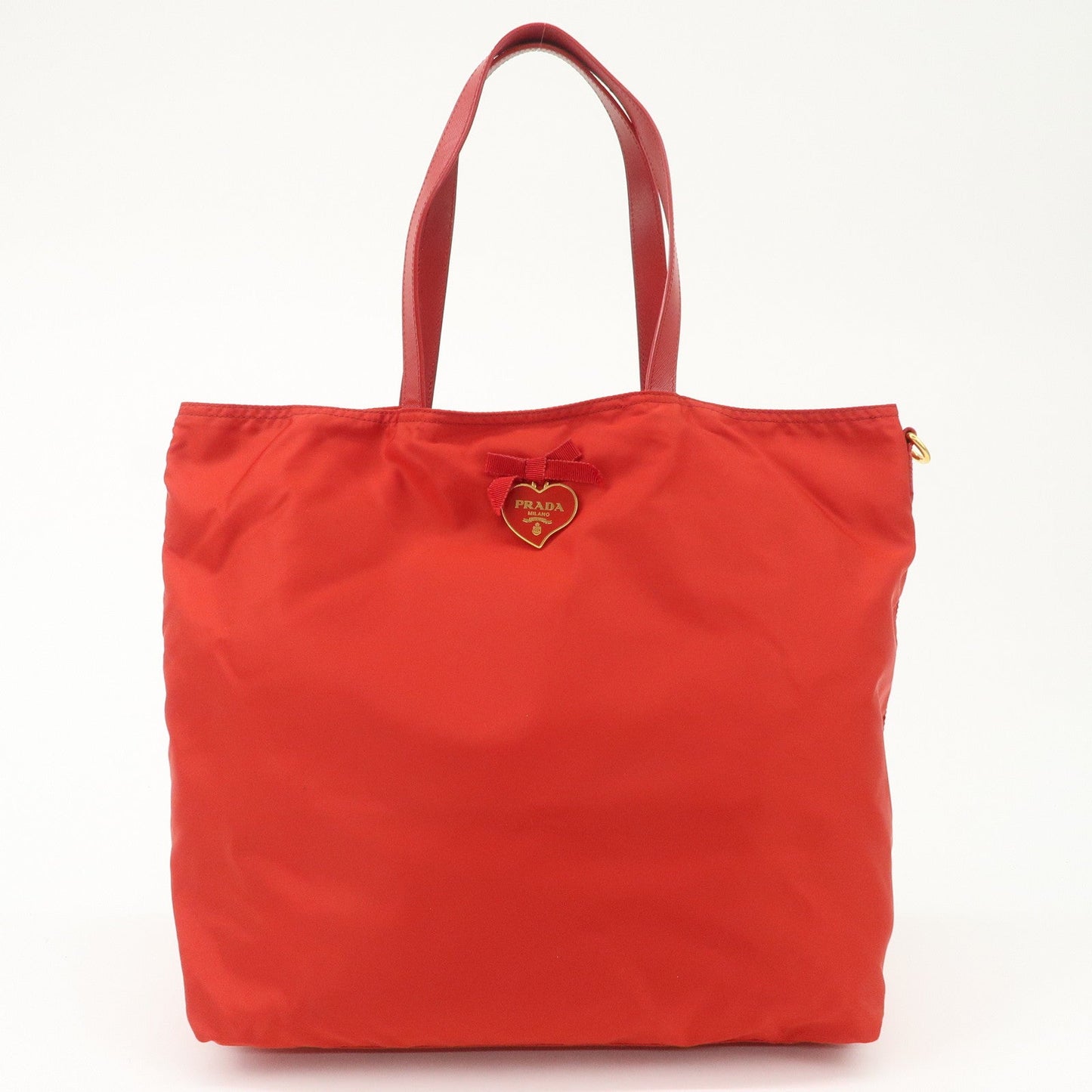 PRADA Nylon Leaather Panda Tote Bag Shoudler Bag Red BR4249  d