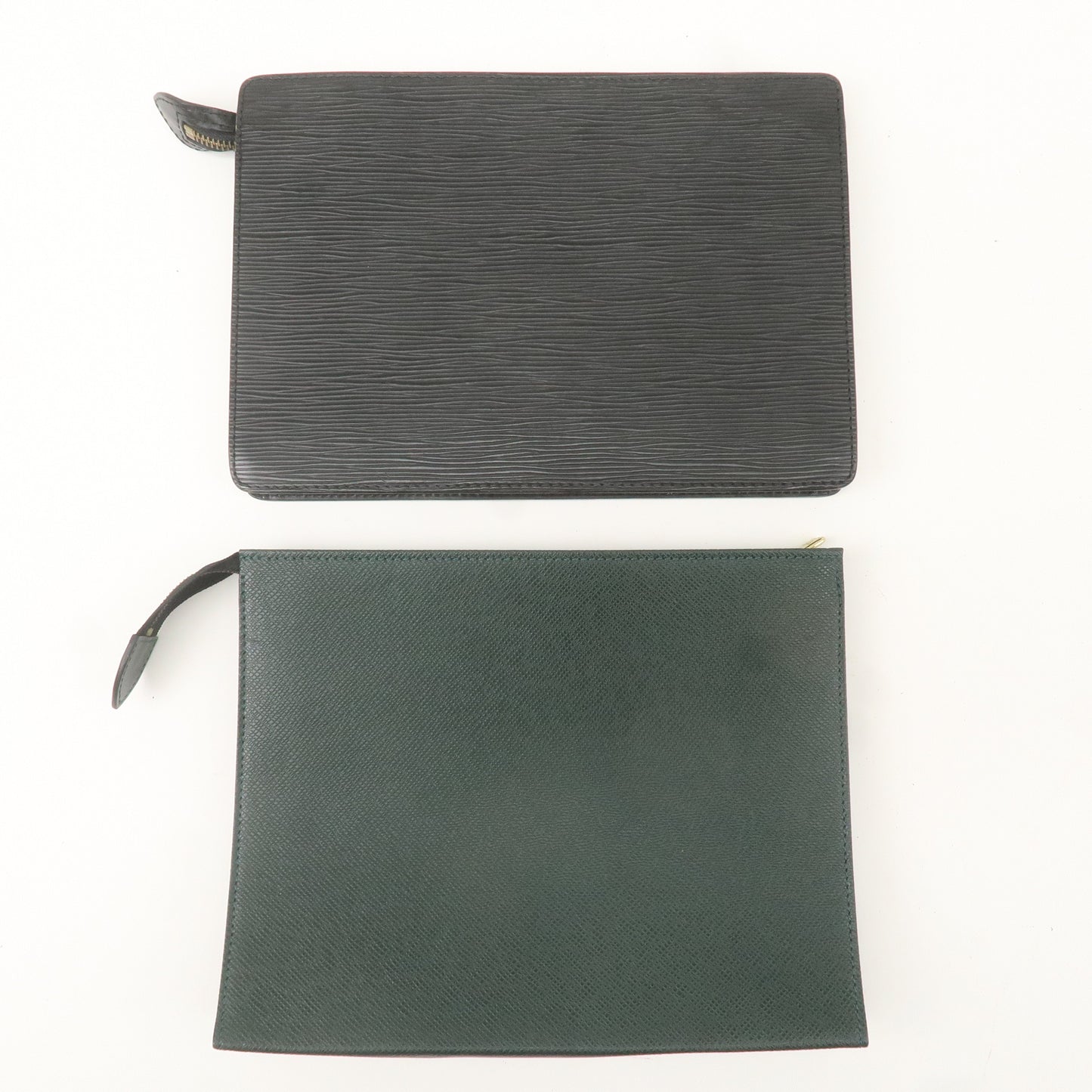 Louis Vuitton Epi Taiga Set of 2 Cluch Bag Green Black M52522
