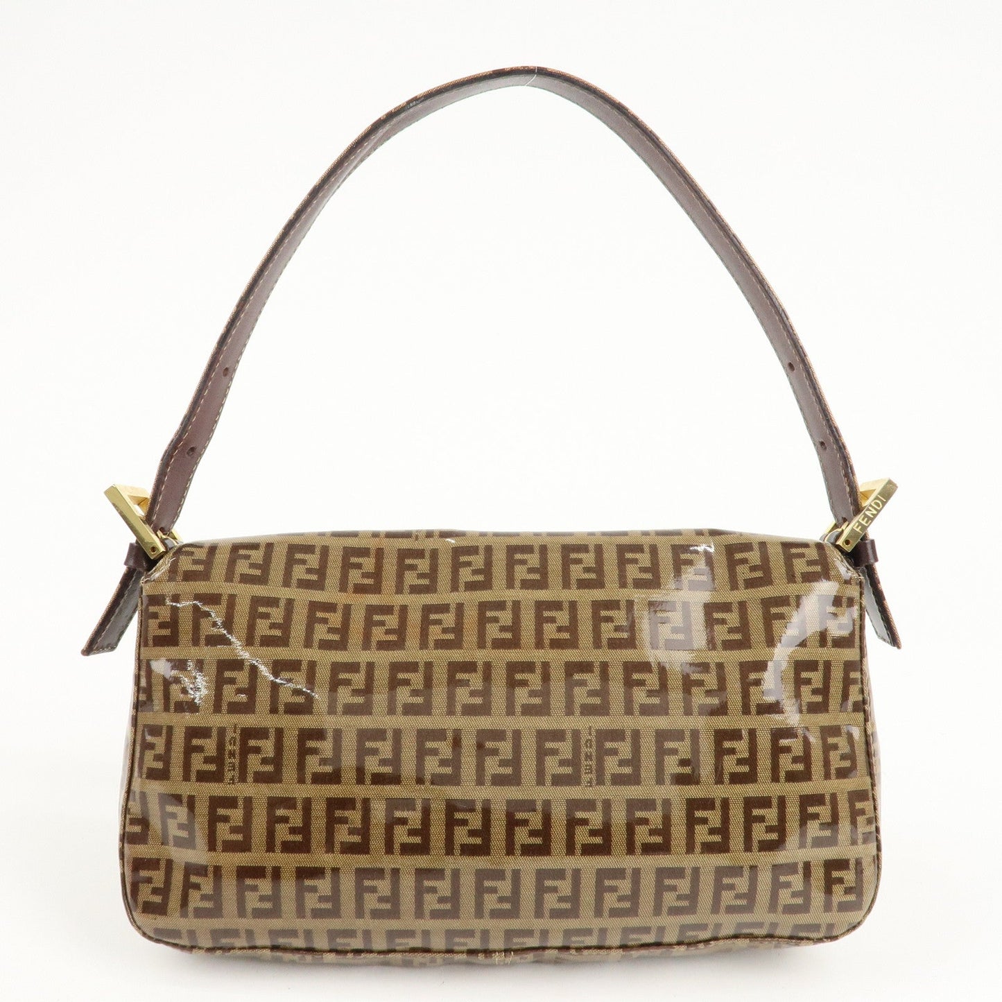 FENDI Mamma Baguette Zucchino PVC Leather Shoulder Bag 26424  d