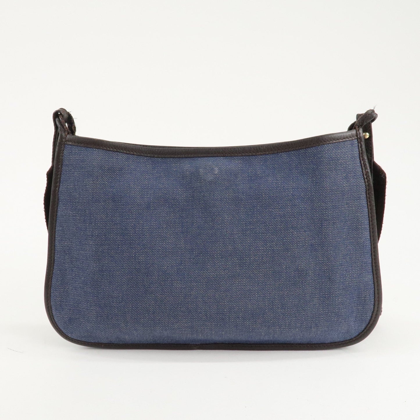 FENDI Zucca Denim Leather Shoulder Bag Cross Body Bag 8BT034  d