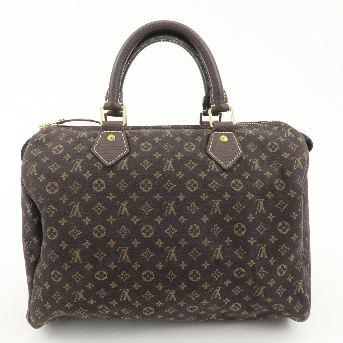 Louis Vuitton Monogram Mini Lin Speedy 30 Boston Bag Ebene M95224  d