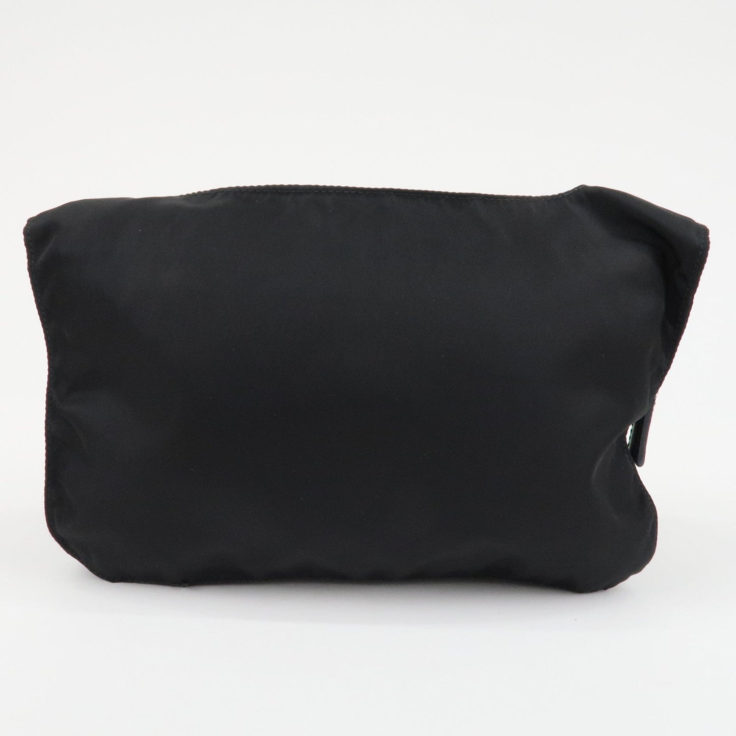 PRADA Triangle Logo Nylon Leather Shoulder Bag Black  d