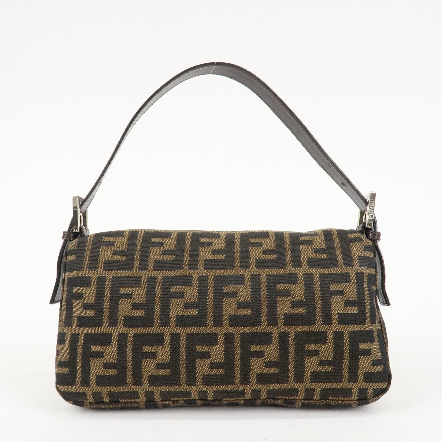 FENDI Mamma Baguette Zucca Canvas Shoulder Bag Brown 26424  d