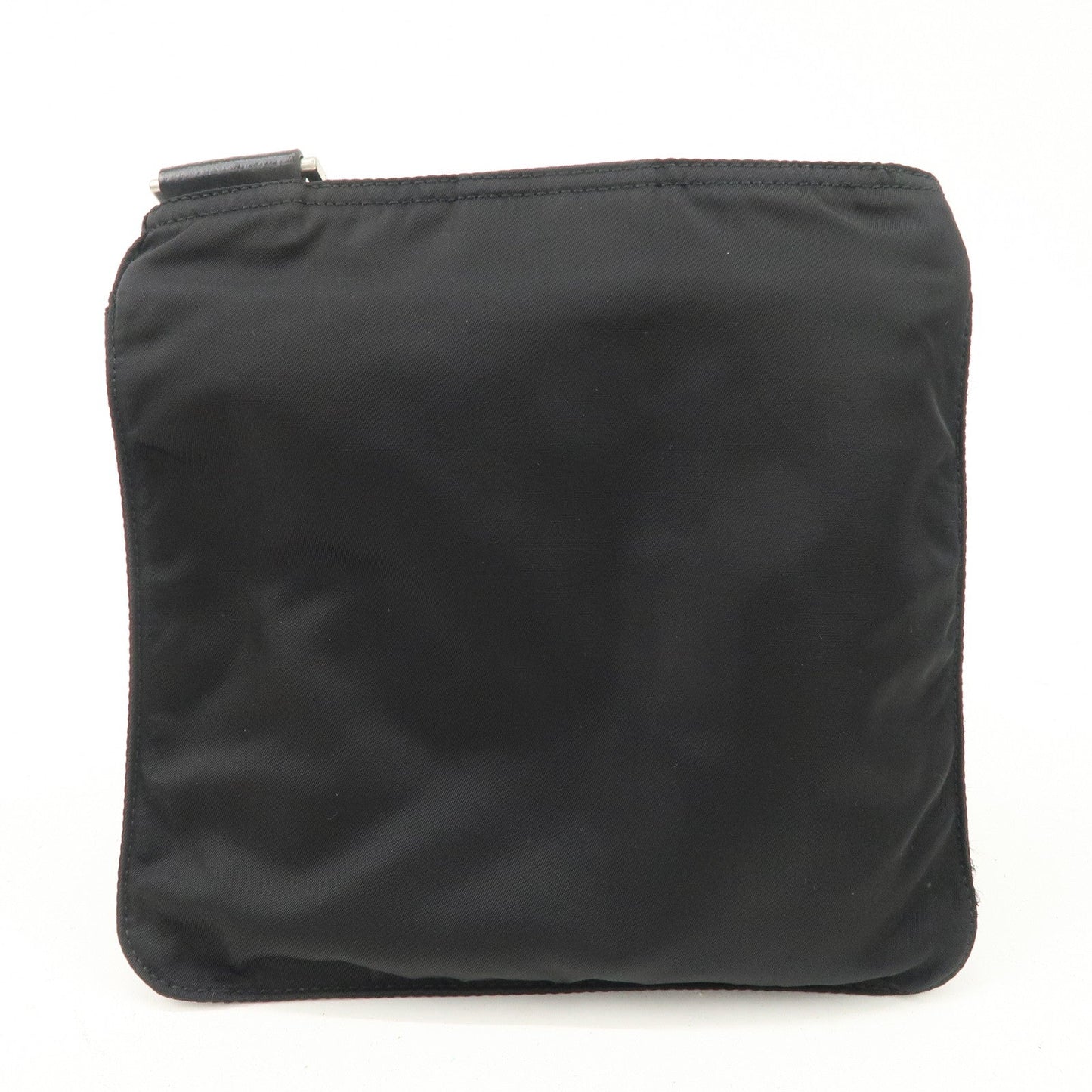 PRADA Triangle Logo Nylon Leather Shoulder Bag Crossbody Bag Black  d