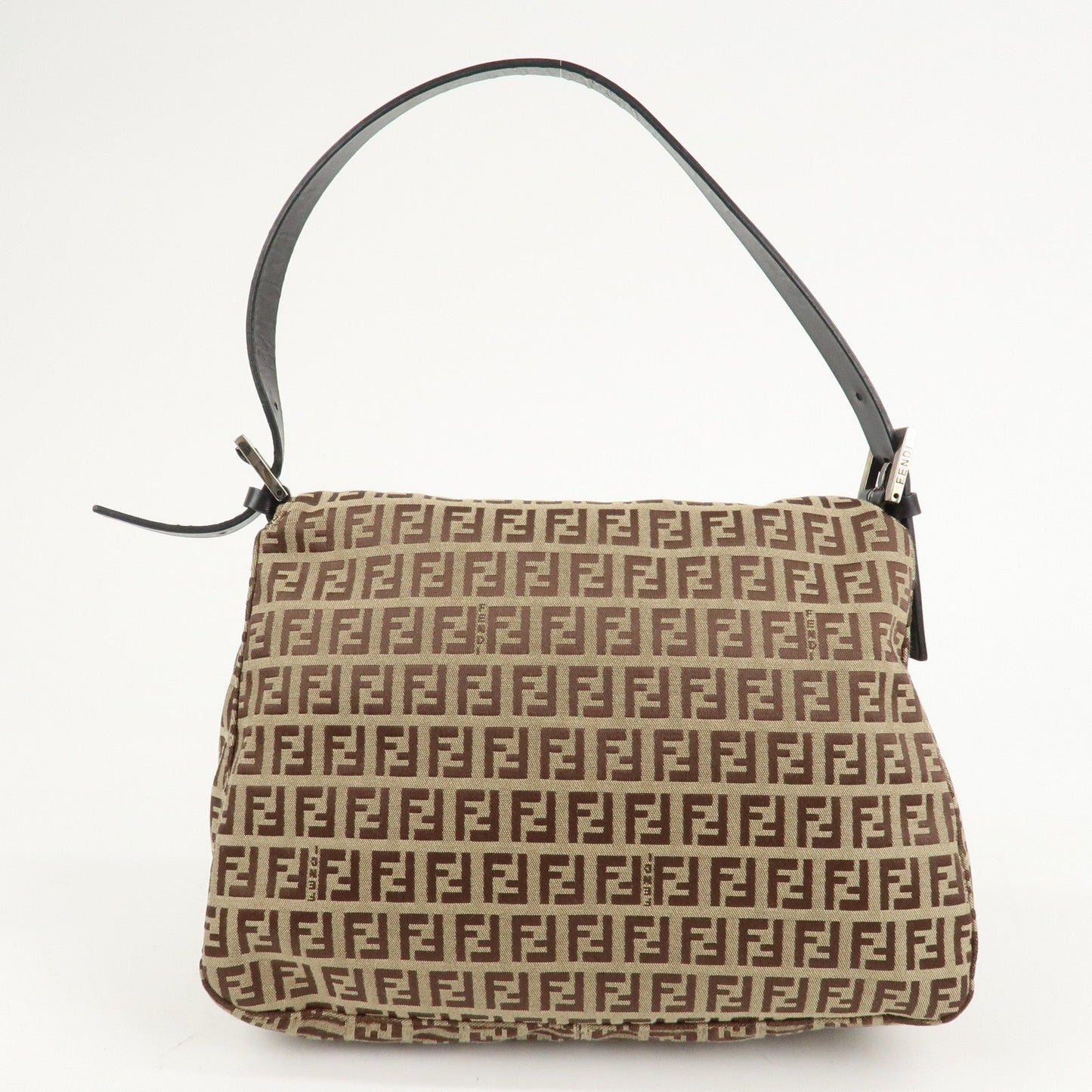 FENDI Zucchino Canvas Leather Mamma Bucket Shoulder Bag 8BR001  d