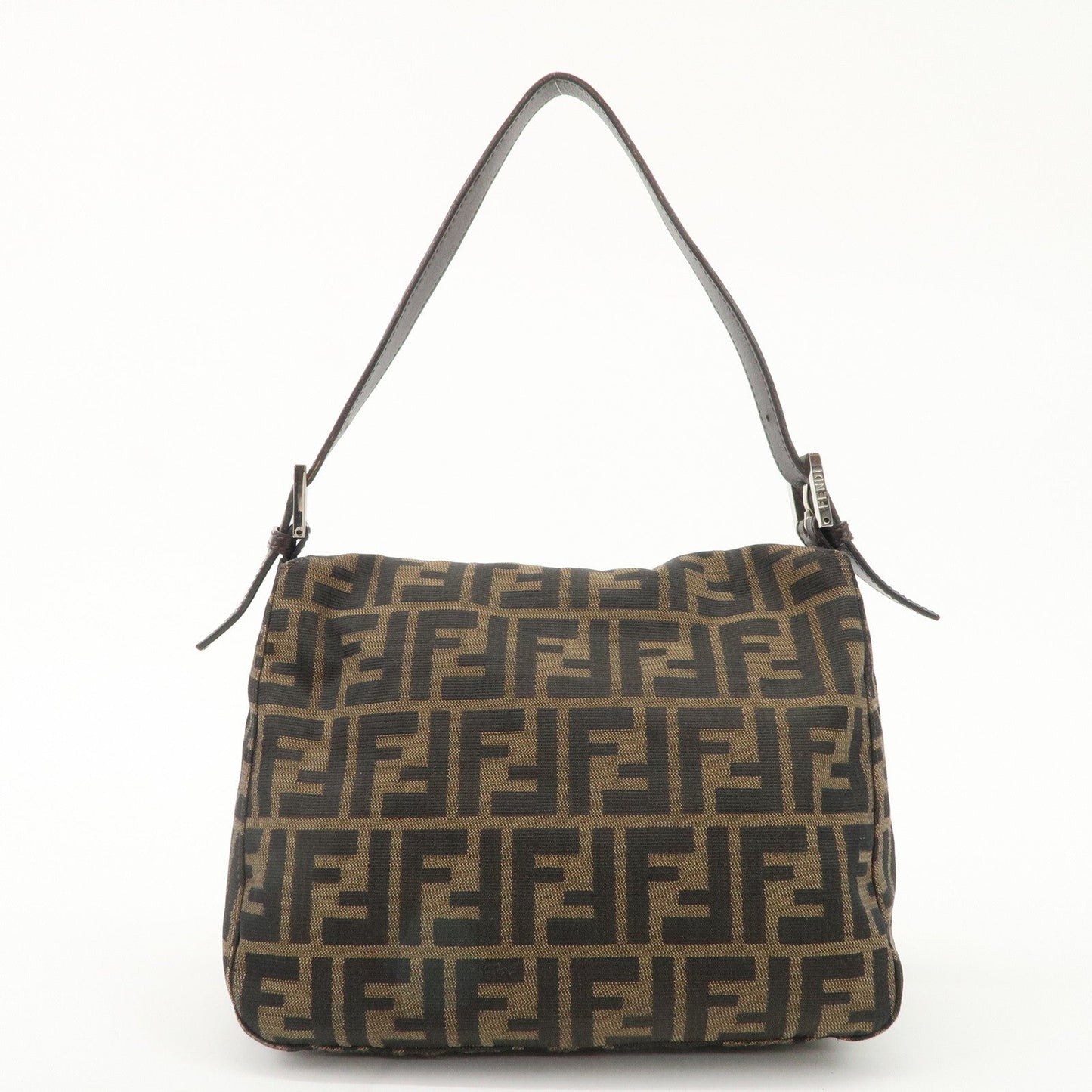 FENDI Zucca Canvas Leather Shoulder Bag Hand Bag 26423 d F/S  d