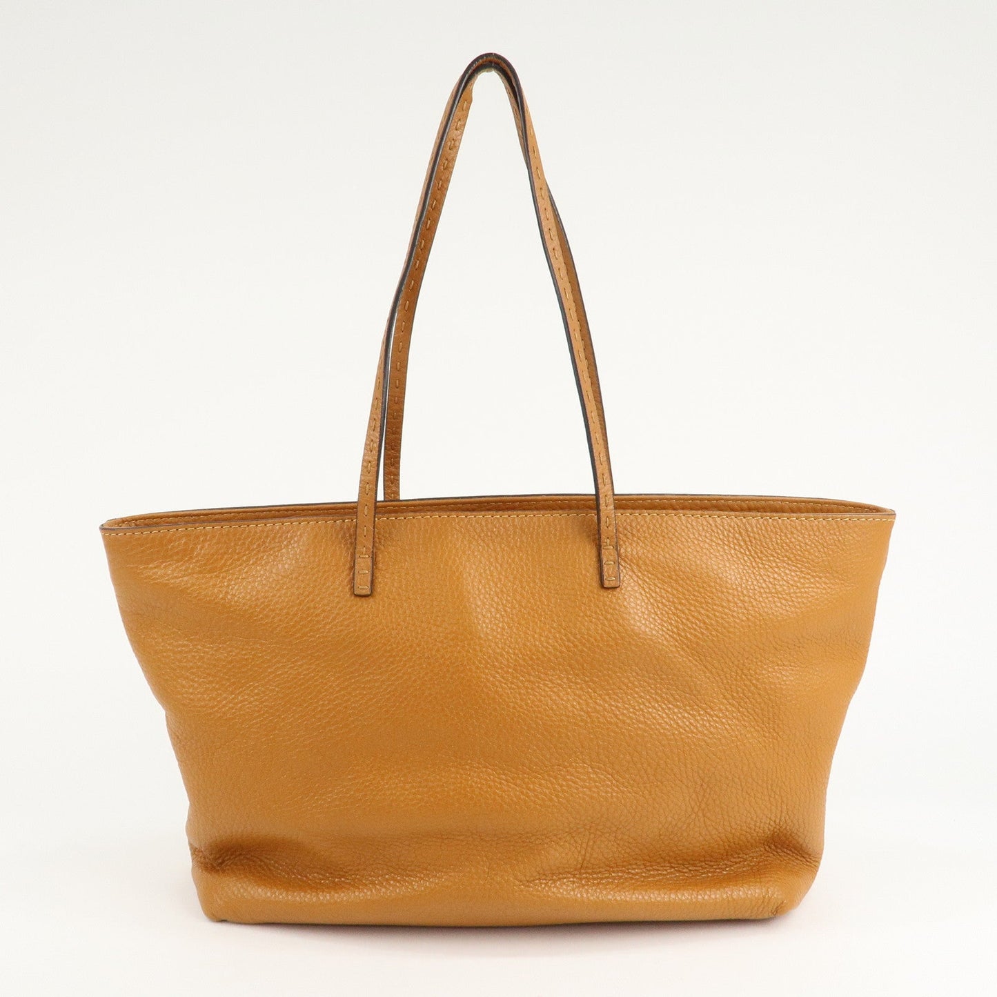 FENDI Selleria Leather Tote Bag Shoulder Bag Brown 8BH185  d