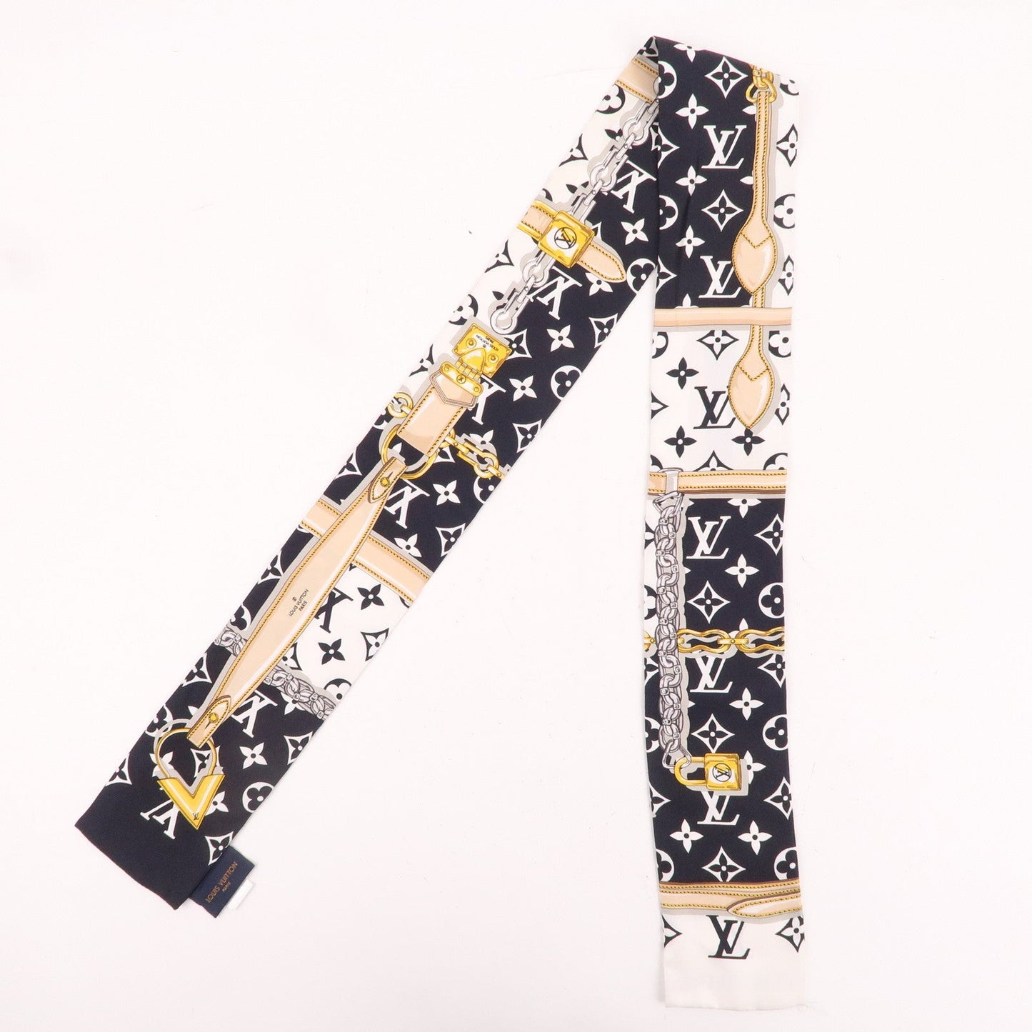 Louis Vuitton Monogram Bandeau Confidential 100% Silk Noir M78656