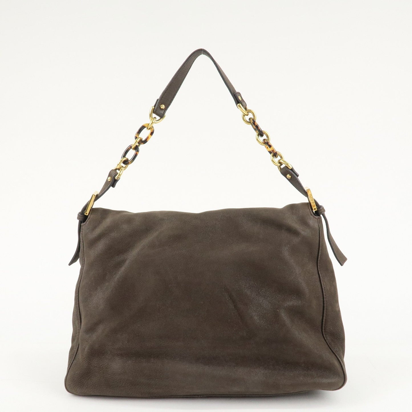 FENDI Big Mamma Baguette Leather Chain Shoulder Bag 8BR638  d