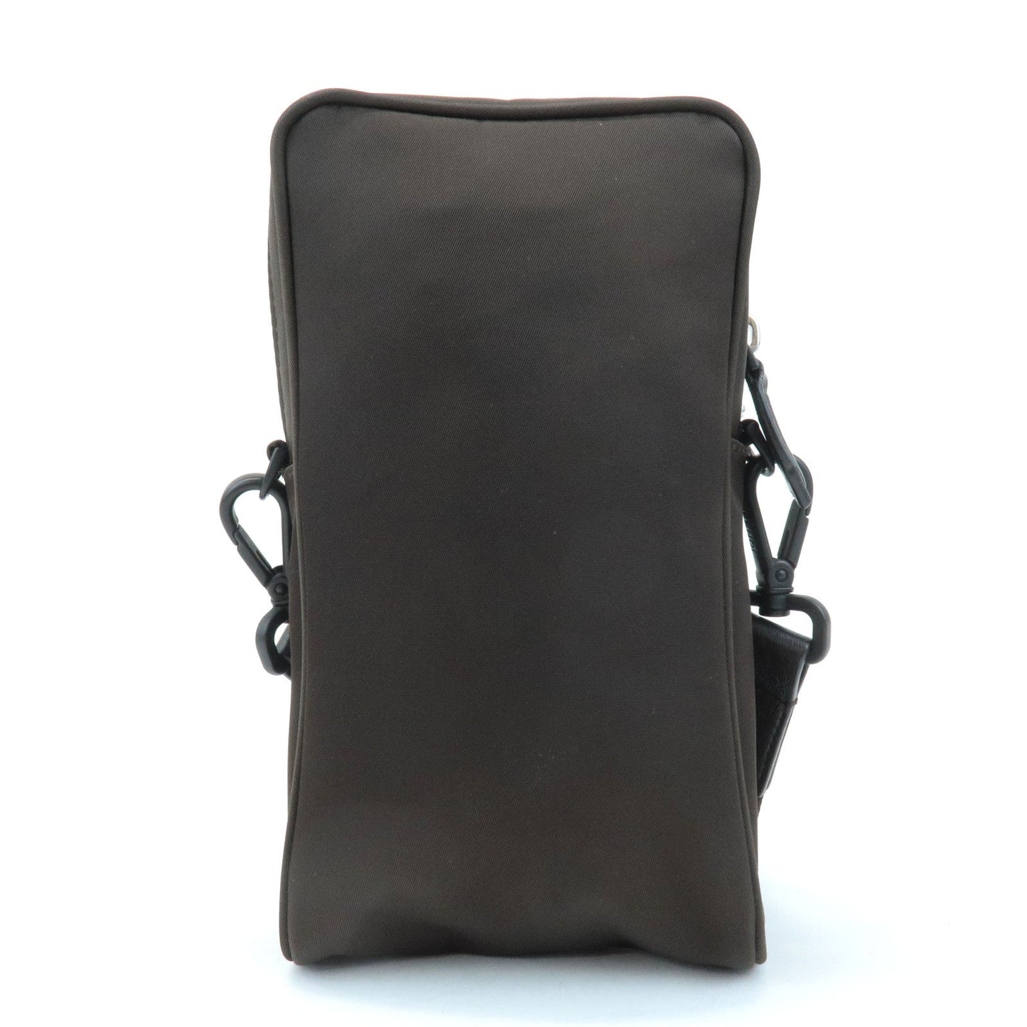 FENDI Nylon Leather Shoulder Bag Phone Pouch Khaki 7AS056  d