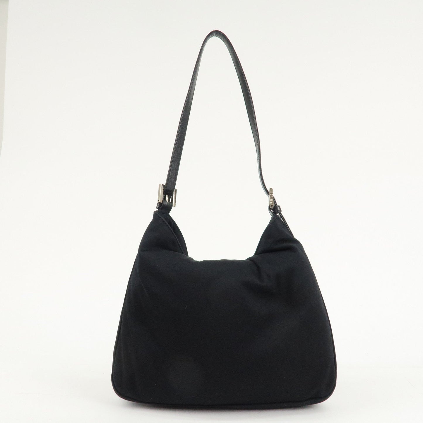 FENDI Polyester Leather Shoulder Bag Black 26727  d