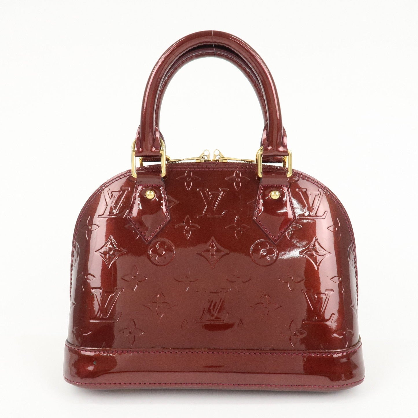 Louis Vuitton Monogram Vernis Alma BB Hand Bag Griotte M90231  d