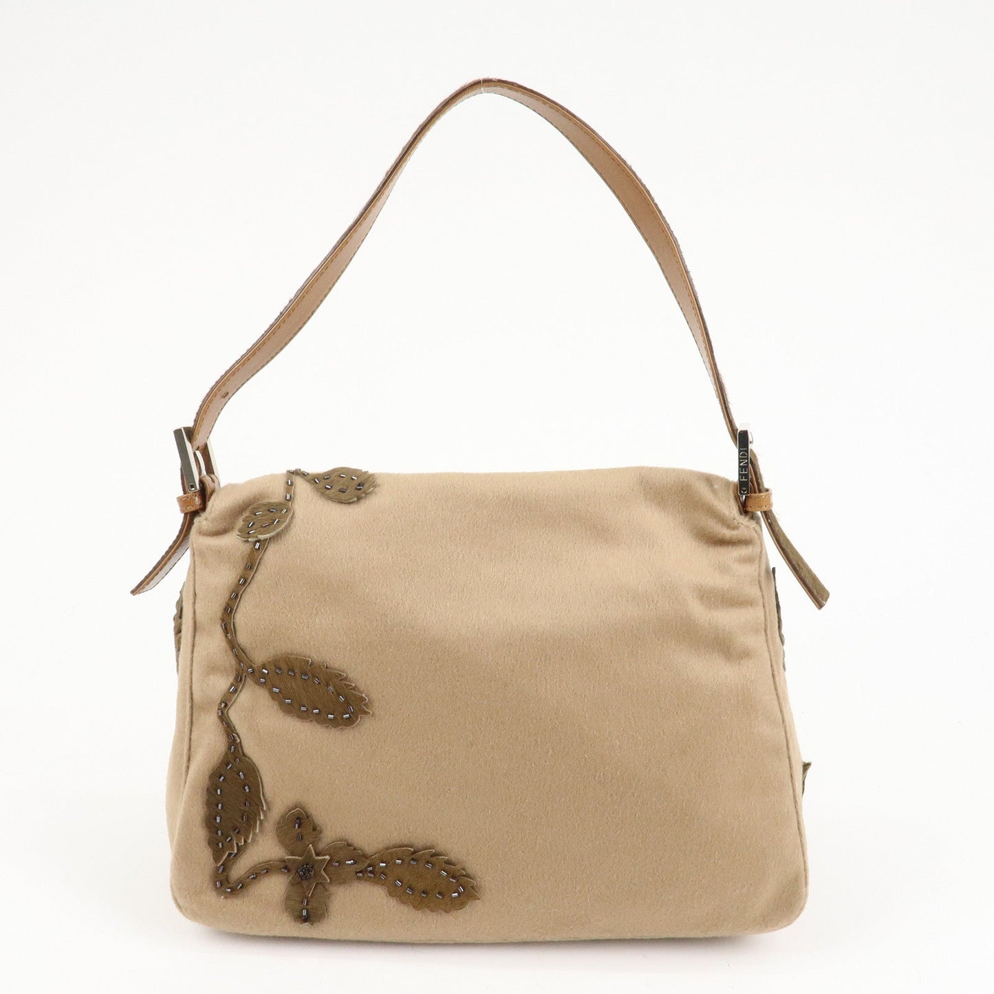 FENDI Mamma Baguette Wool Unborn Calf Shoulder Bag 26325  d