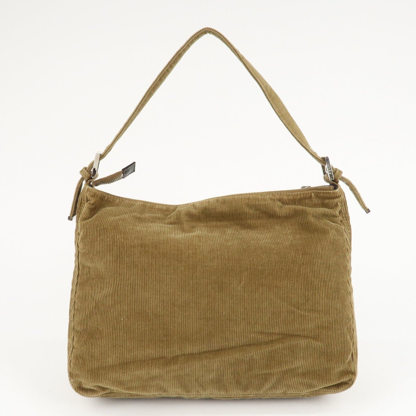 FENDI Corduroy Shoulder Bag Hand Bag Brown  d