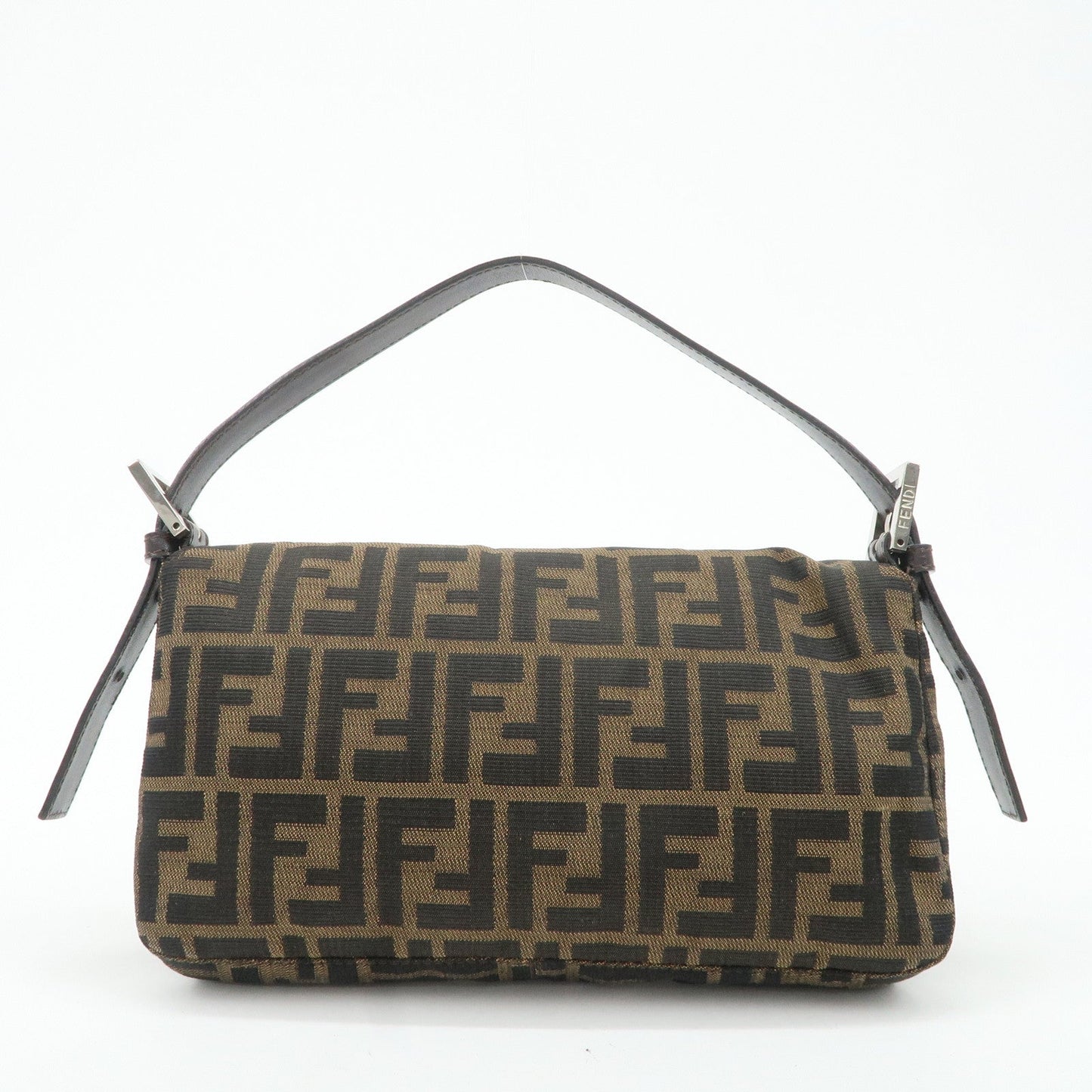 FENDI Mamma Baguette Zucca Canvas Leather Shoulder Bag 26424  d