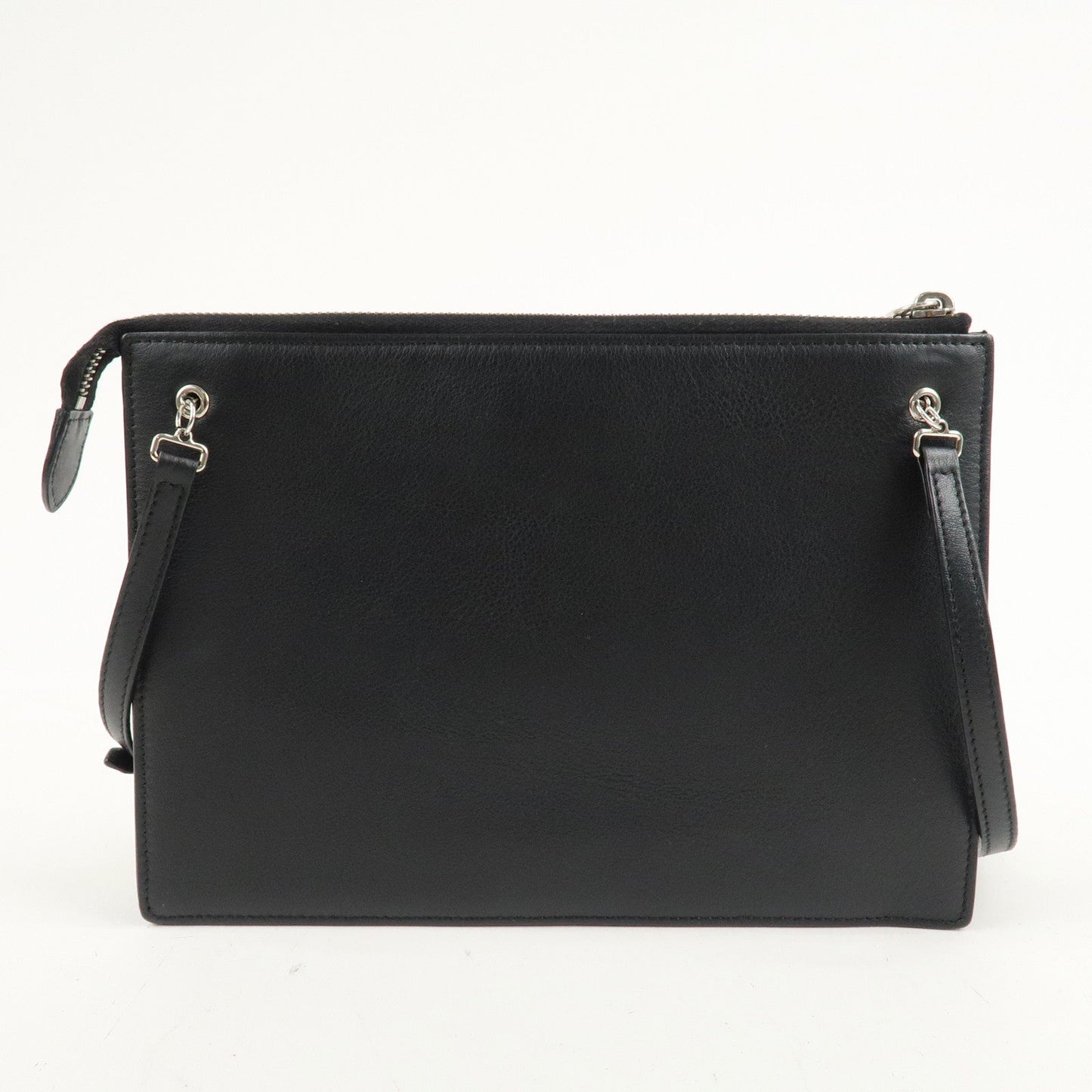 FENDI Leather Toujours Multi-Studs Shoulder Bag Black 8M0369  d