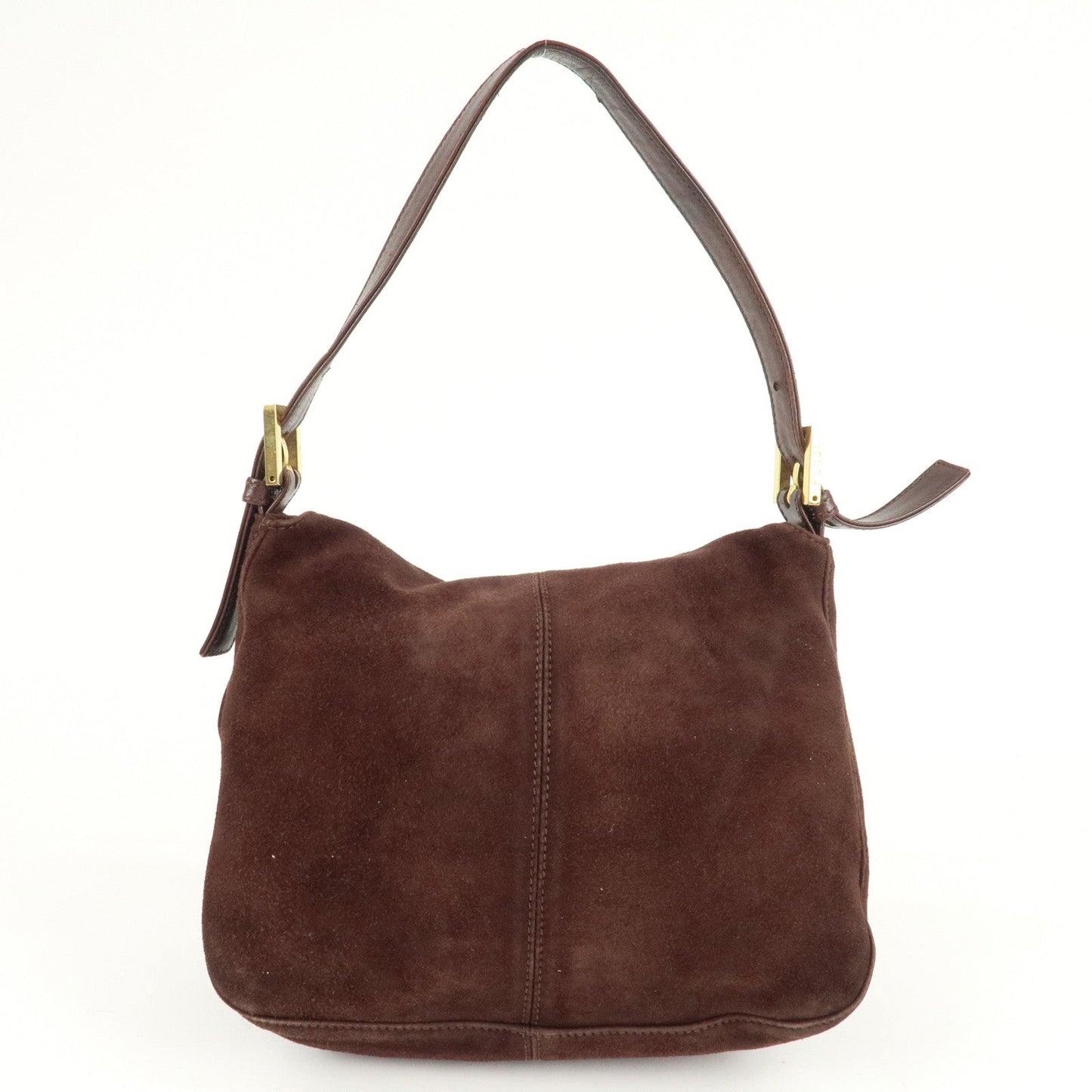 FENDI Suede Leather Shoulder Bag Hand Bag Brown 26426  d