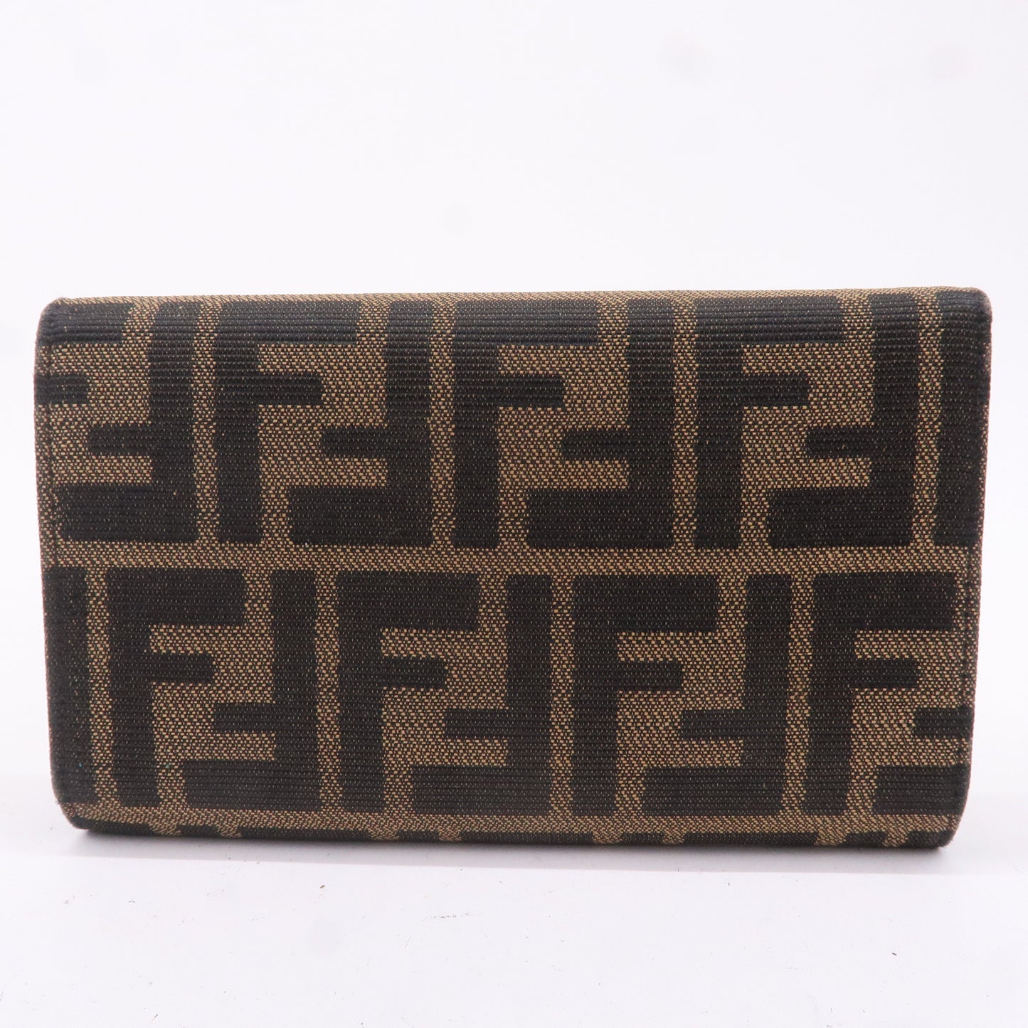 FENDI Zucca Canvas Tri-fold Wallet Brown Black 8M0011