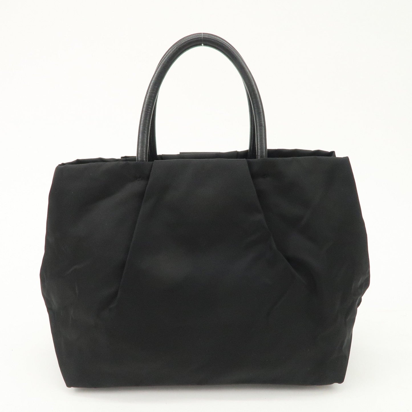 PRADA Nylon Leather Ribbon Hand Bag Tote Bag NERO Black BN1601  d