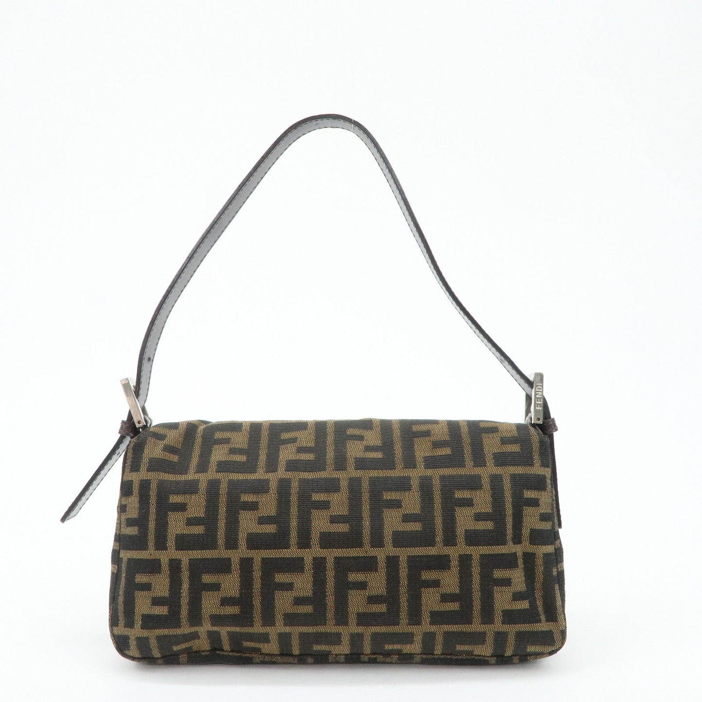 FENDI Mamma Baguette Zucca Canvas Leather Shoulder Bag 26424  d