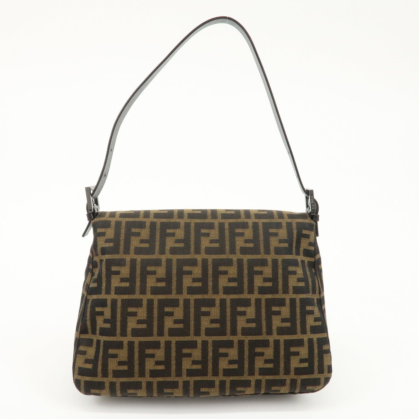 FENDI Mamma Baguette Zucca Canvas Leather Shoulder Bag 8BR001  d