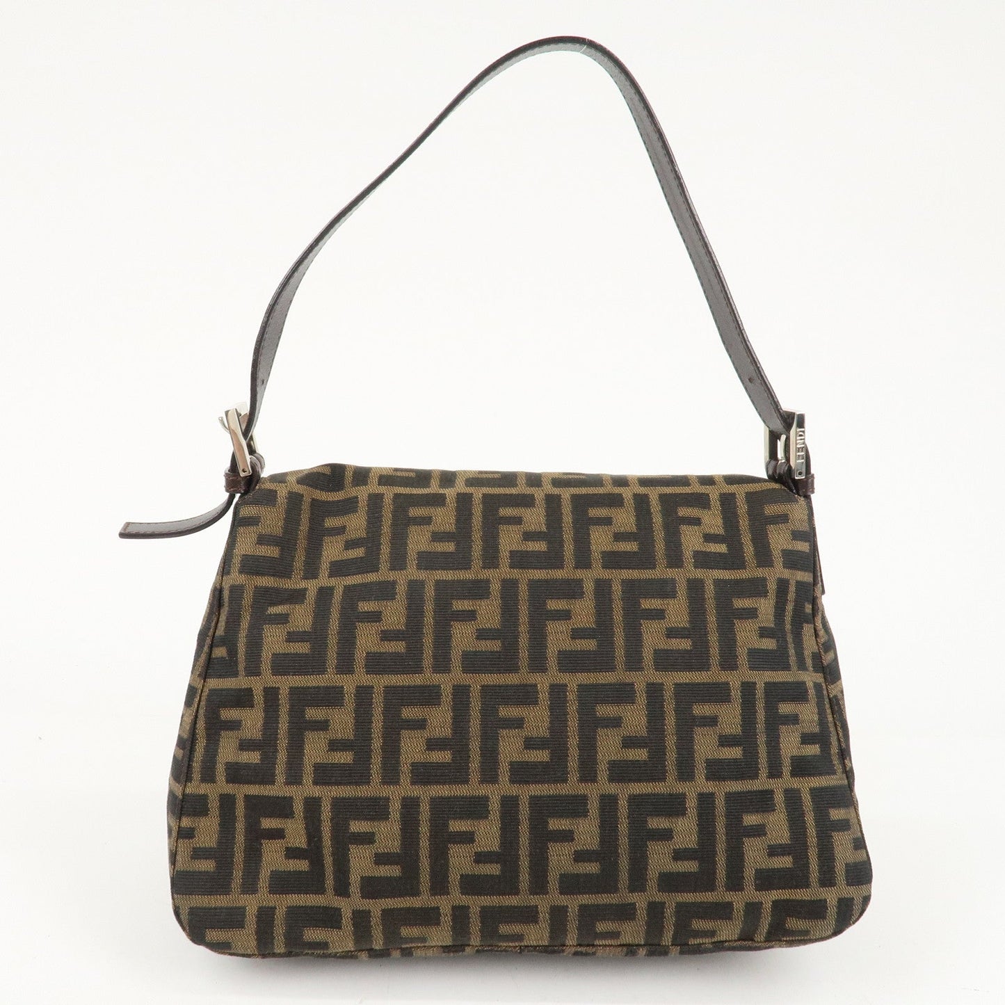 FENDI Mamma Baguette Zucca Canvas Leather Shoulder Bag 26325  d