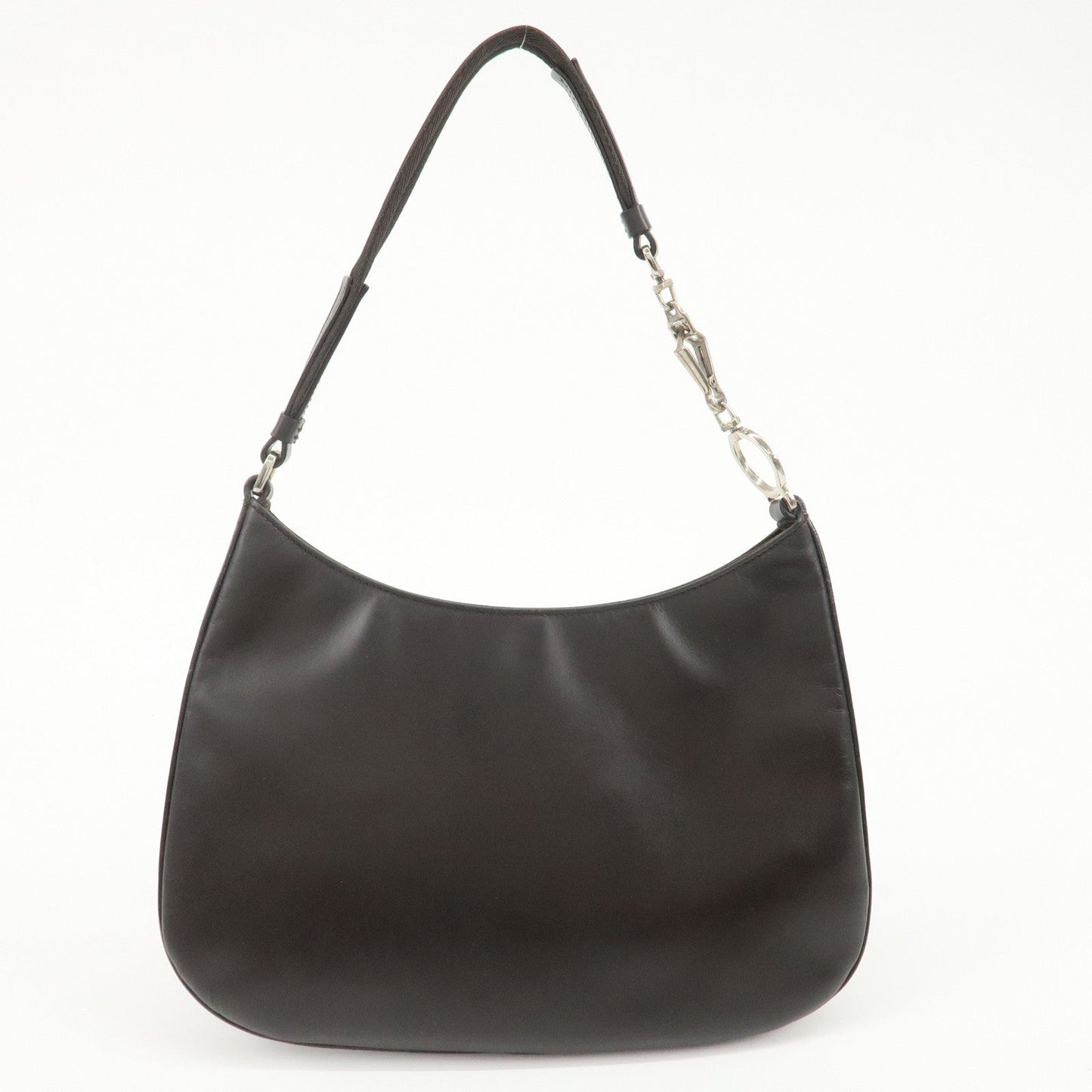 PRADA Leather Cleo Shoulder Bag Dark Brown B11018  d